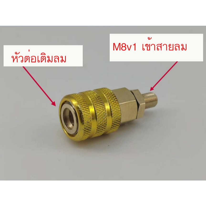 หัวเติมลมแบบแบบล็อก ( Coupler ) หางปลา,ปลดเร็ว 6 มิล และ 8 มิล