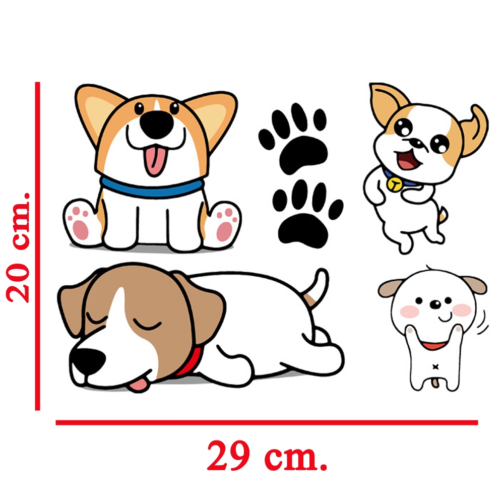 1 เซ็ท (ส่งจากไทย) สติ๊กเกอร์สัตว์เลี้ยง สติ๊กเกอร์ติดรถการ์ตูน การ์ตูนติดรถ ติดแอร์ ปิดรอยขีดข่วน Car Sticker ราคา ถูกที่สุด ดีลบีเคเค แกลเลอรีภาพที่ 9