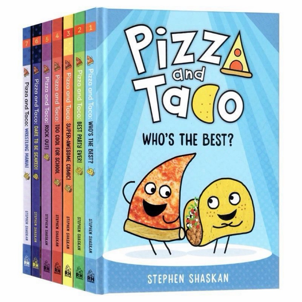 เซ็ตหนังสือการ์ตูนเด็ก Pizza and Taco 10 เล่ม