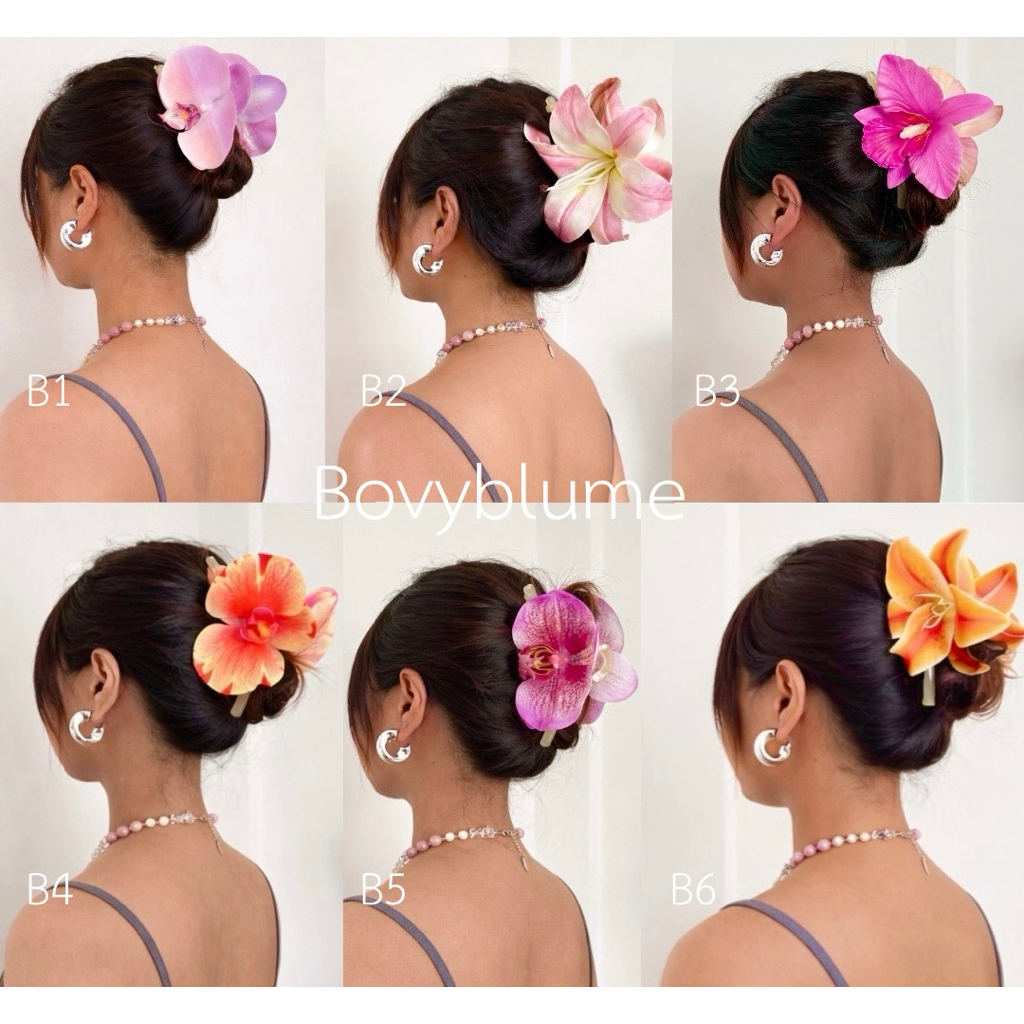 Flower claw clip กิ๊บหนีบดอกไม้ กิ๊บหนีบผม กิ๊บดอกไม้
