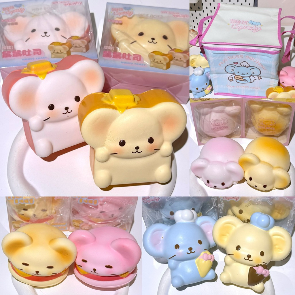 พร้อมส่ง‼️ สกุชชี่ ‘ Mus squishy ‘🐹🍞 น่ารักมาก **ดูโปรกระเป๋ารูป 2** 📌อ่านรายละเอียดก่อนกดรูป 3📌 | s
