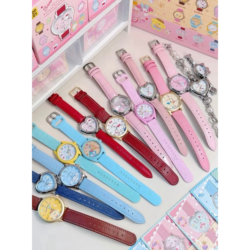 🔥พร้อมส่งจากไทย🔥กล่องจุ่ม 1ชิ้น นาฬิกาข้อมือ Sanrio in My room สาวกซานริโอ้ต้องไม่พลาด