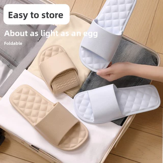 บ้าน Foldable รองเท้าแตะ Anti Slip สวม Soft แต่เพียงผู้เดียวเงียบห้องน้ำรองเท้าแตะ