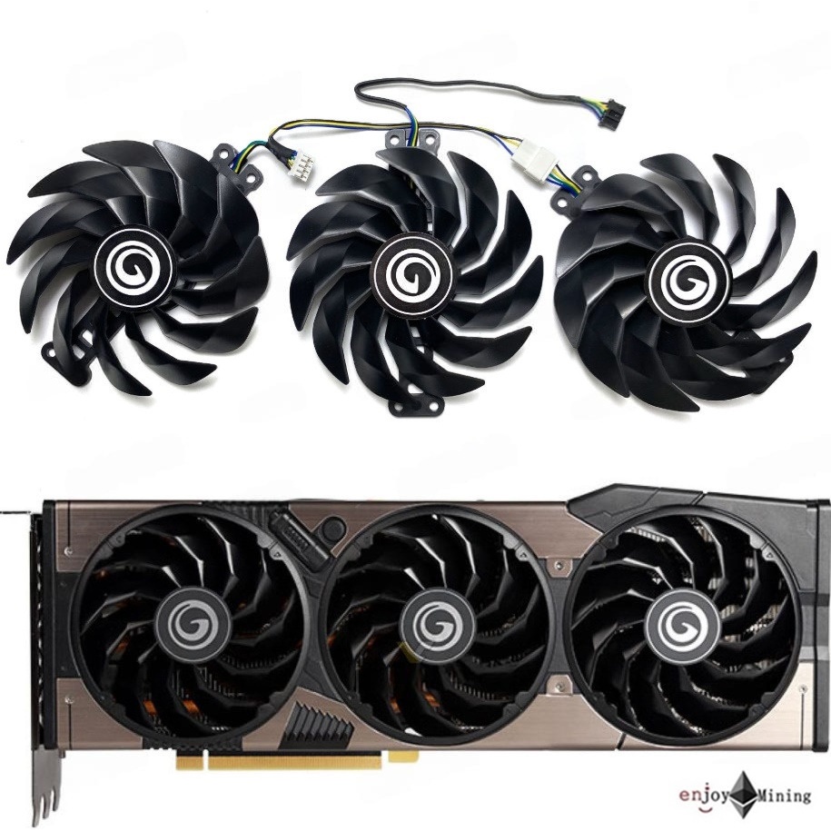 พัดลมการ์ดจอ GALAX RTX 3060 Ti 3070 Ti 3070 Ti 3080 Ti 3090 Black General Graphics Card Fan