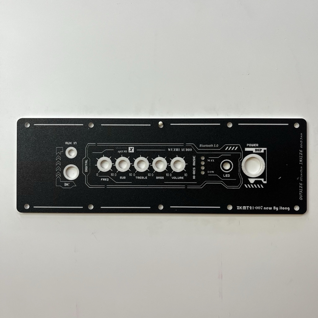 แผ่นเพลทลำโพง Bluetooth DIY รุ่น ZK MT21-007 สีดำ ผิวทราย