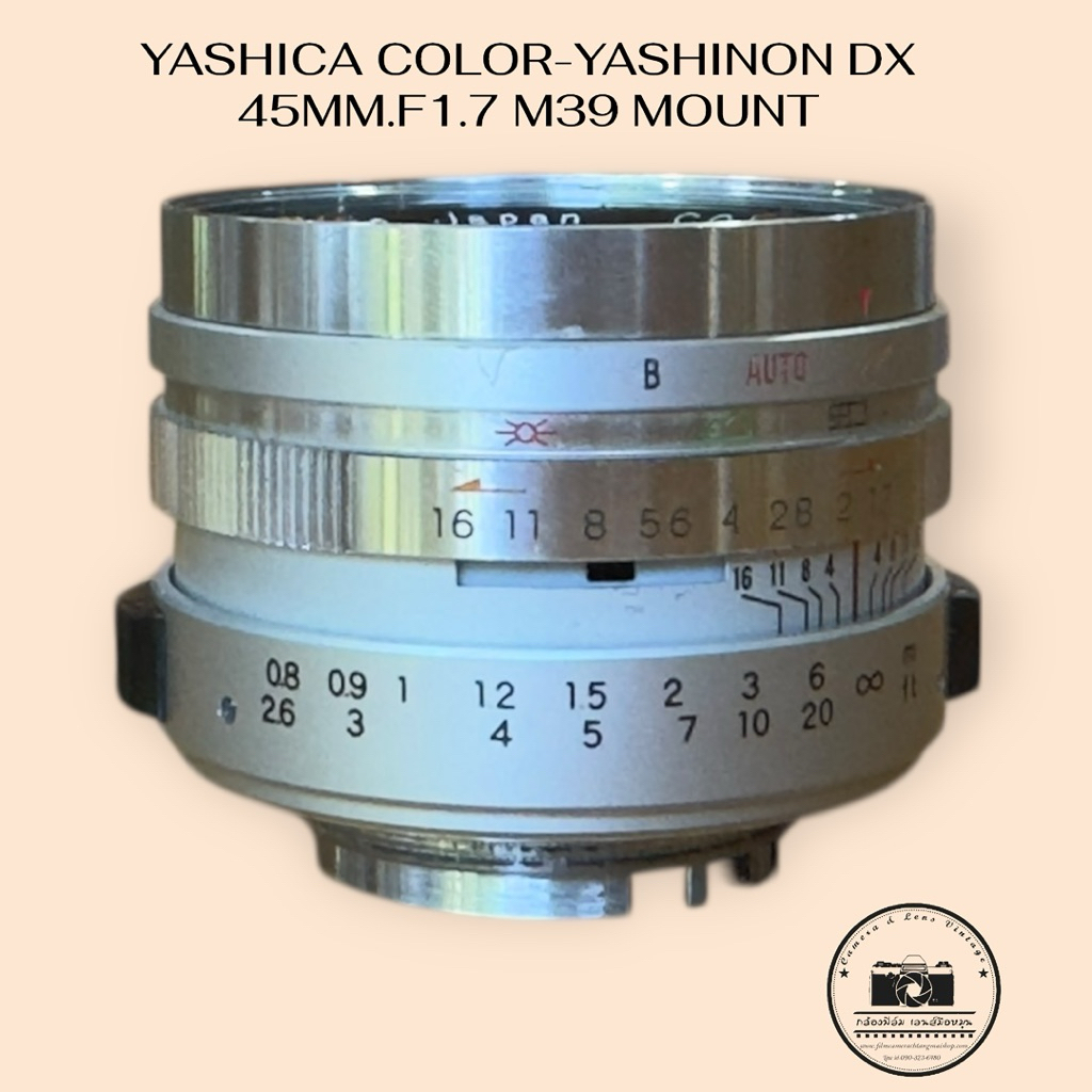 เลนส์ YASHICA COLOR-YASHINON -DX 45MM.F1.7 M39 MOUNT