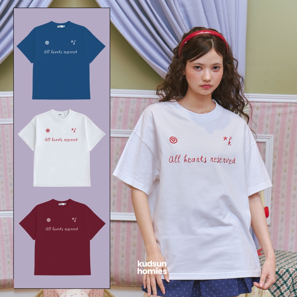 Kudsun's Oversized Tee - All hearts reserved เสื้อยืดโอเวอร์ไซส์