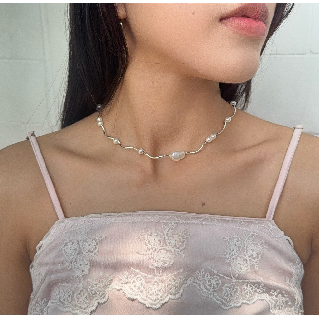 สร้อยคอลูกปัด มินิมอล 🐚🤍 รูปที่ 5