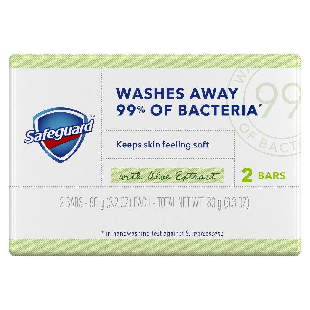 Safeguard Antibacterial Deodorant White Micellar Deep Cleansing Bar Soap With Aloe 2 Bars 90g - เซฟการ์ด สบู่สีขาว