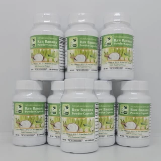 กล้วยดิบผง Raw Banana Powder ตรา บลูเบิร์ด ขนาด 600 มิลลิกรัม 60 แคปซูล