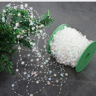 สายเบ็ดหลากสี ลูกปัดลมหายใจเด็ก สร้อยคอลูกปัด DIY ทำมือ เครื่องประดับศีรษะเจ้าสาว เครื่องประดับกำมะหยี่