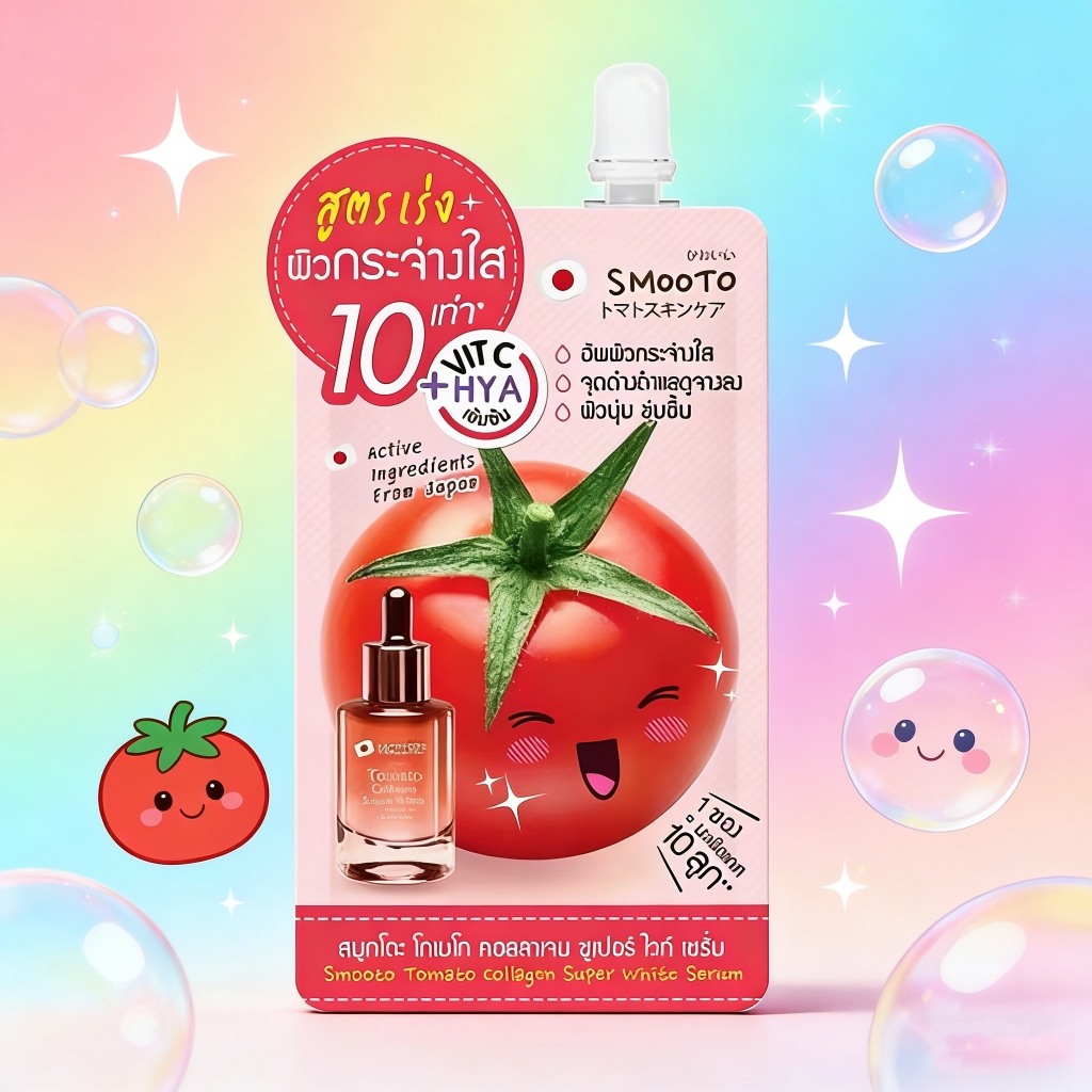 SMOOTO Official  คอลลาเจน ซูเปอร์ ไวท์ เซรั่ม 8ก.