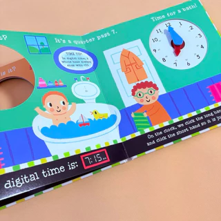 หนังสือฝึกบอกเวลา Click! Clack! Clock! (Board Book) หนังสือเด็ก ฝึกบอกเวลา บอร์ดบุ๊ค earn to tell the time