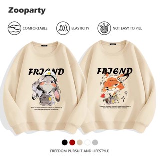 Zootopia คอกลม Sweatshirts ลายพิมพ์การ์ตูนน่ารัก เสื้อยืดคู่…