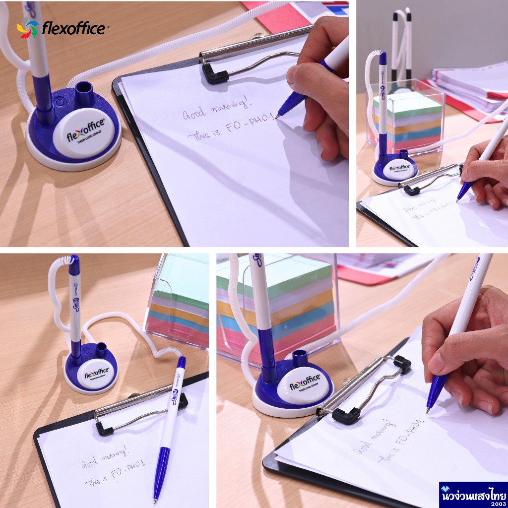 Flexoffice ชุดปากกาเจลพร้อมแท่น ปากกาตั้งโต๊ะ ขนาด 0.7mm รูปที่ 4