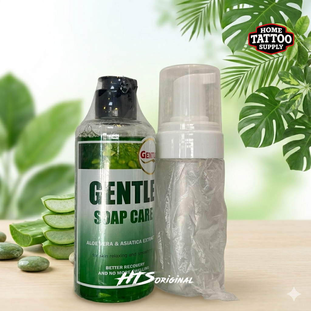 Gentle Soap Care สบู่โฟมเช็ดหมึกสัก อ่อนโยนต่อผิว ลดอาการแสบแดง เช็ดง่าย ลายชัด (50-500ml) ราคา ถูกที่สุด ดีลบีเคเค แกลเลอรีภาพที่ 7