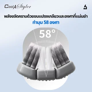 [3แถม1]CoolAstyler แปรงสีฟัน หัวแปรง3DแบบC-Shape แปรง 3 ด้านในครั้งเดียว ลึกทุกซี่ได้ วัสดุผ่านSGSนะ