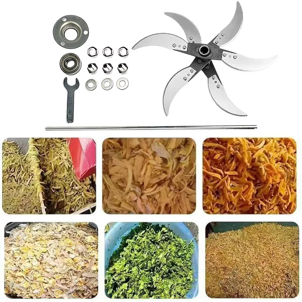 ชุดเครืองสับผัก สับอาหารสัตว์ ใบมีด พร้อมแกน Vegetable and animal feed chopper set, including blades and shaft.