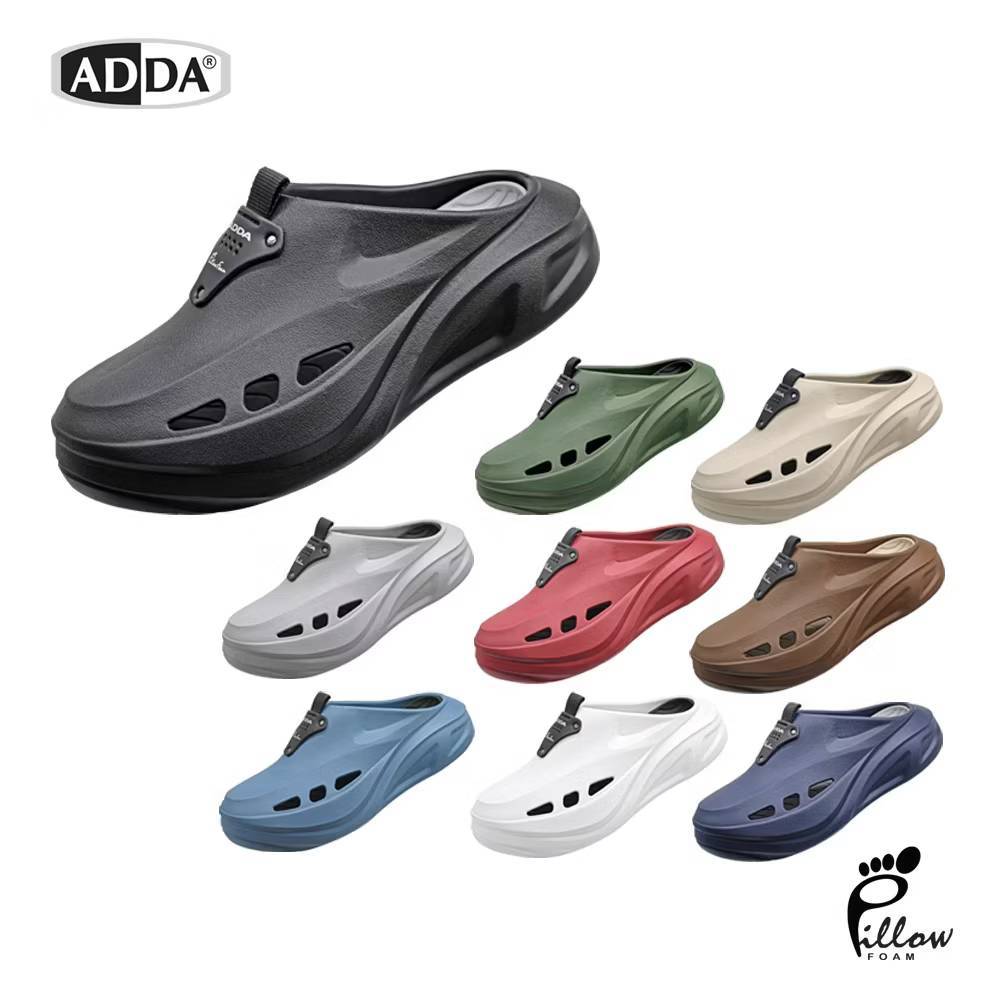 ADDA Pillow Foam รองเท้าแตะ รองเท้าลำลองหัวโต สำหรับผู้ชาย รุ่น 5PF14-M1 (ไซส์ 7-10) พร้อมส่งด่วน