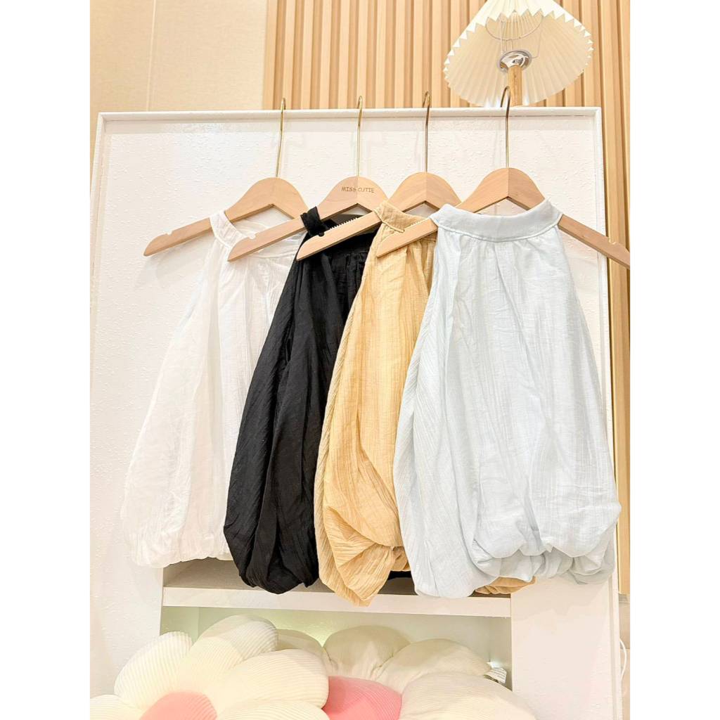 💗🍭- เสื้อบอลลูนสีพื้น มีซับ ใส่แล้วทรงสวย น่ารักมากๆ🎀🌻 เสื้อแฟชั่น เสื้อซัมเมอร์#1068