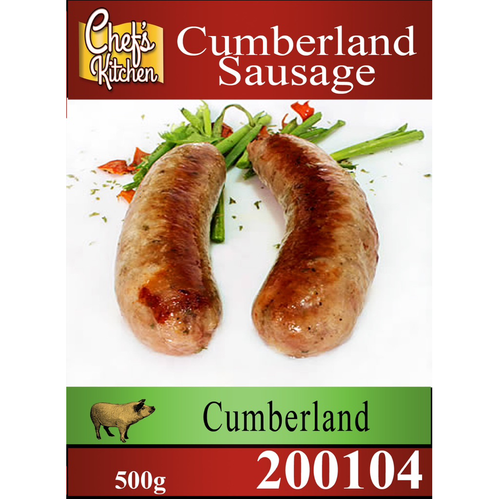 Cumberland Style Sausage 500g - 5 Links (SKU: 200104)