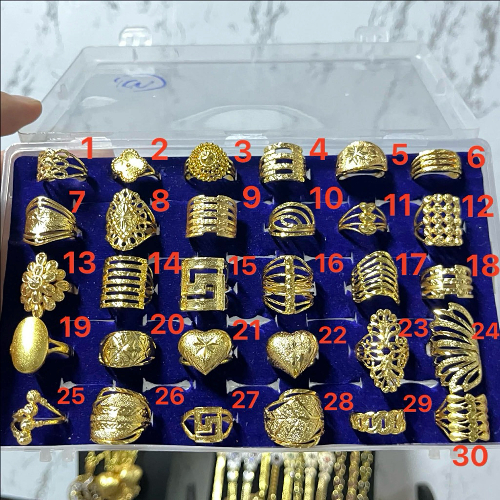 แหวนทองชุบ ทองหุ้ม ทองไมครอน ทองปลอม ราคาถูกมีสินค้าพร้อมส่ง