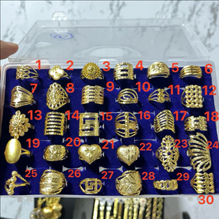แหวนทองชุบ ทองหุ้ม ทองไมครอน ทองปลอม ราคาถูกมีสินค้าพร้อมส่ง