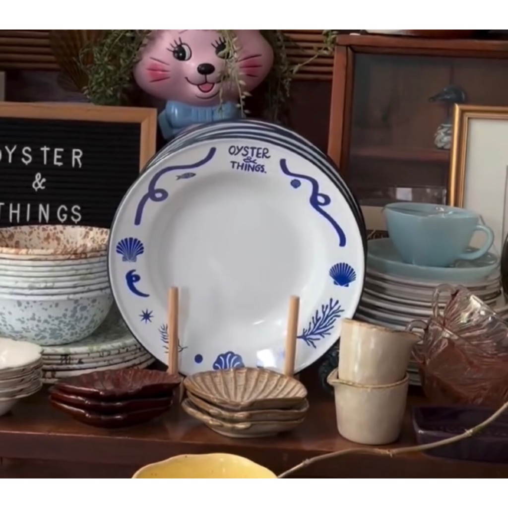 Enamel Oyster & Things Plate | จานเคลือบ Enamel | Oyster and Things.
