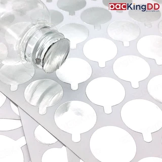 (แพ็ค 180-2500 ดวง) สติ๊กเกอร์อลูมิเนียมฟลอย์ปิดหลอดครีม แบบมีกาวในตัว #6499 มีหลายขนาดให้เลือก 8 มม.-38มม.