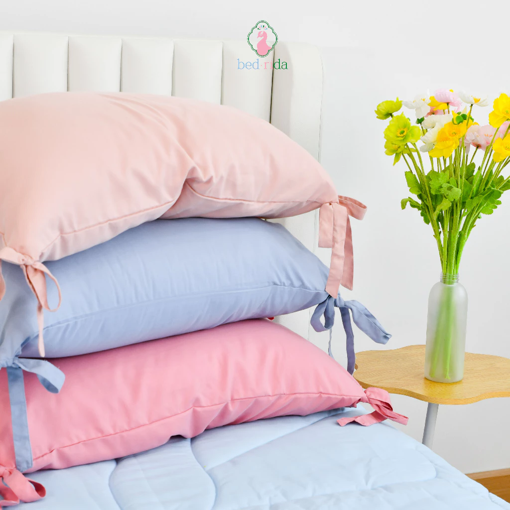 BEDRIDA ปลอกหมอนหนุนผูกโบว์ 20 x 30 นิ้ว สีพาสเทลสุดน่ารัก thumbnail 3