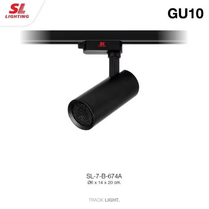 SL Lighting โคมไฟแทรคไลท์แบบติดราง รุ่น SL-7-B-674A ดำ ขั้ว GU10