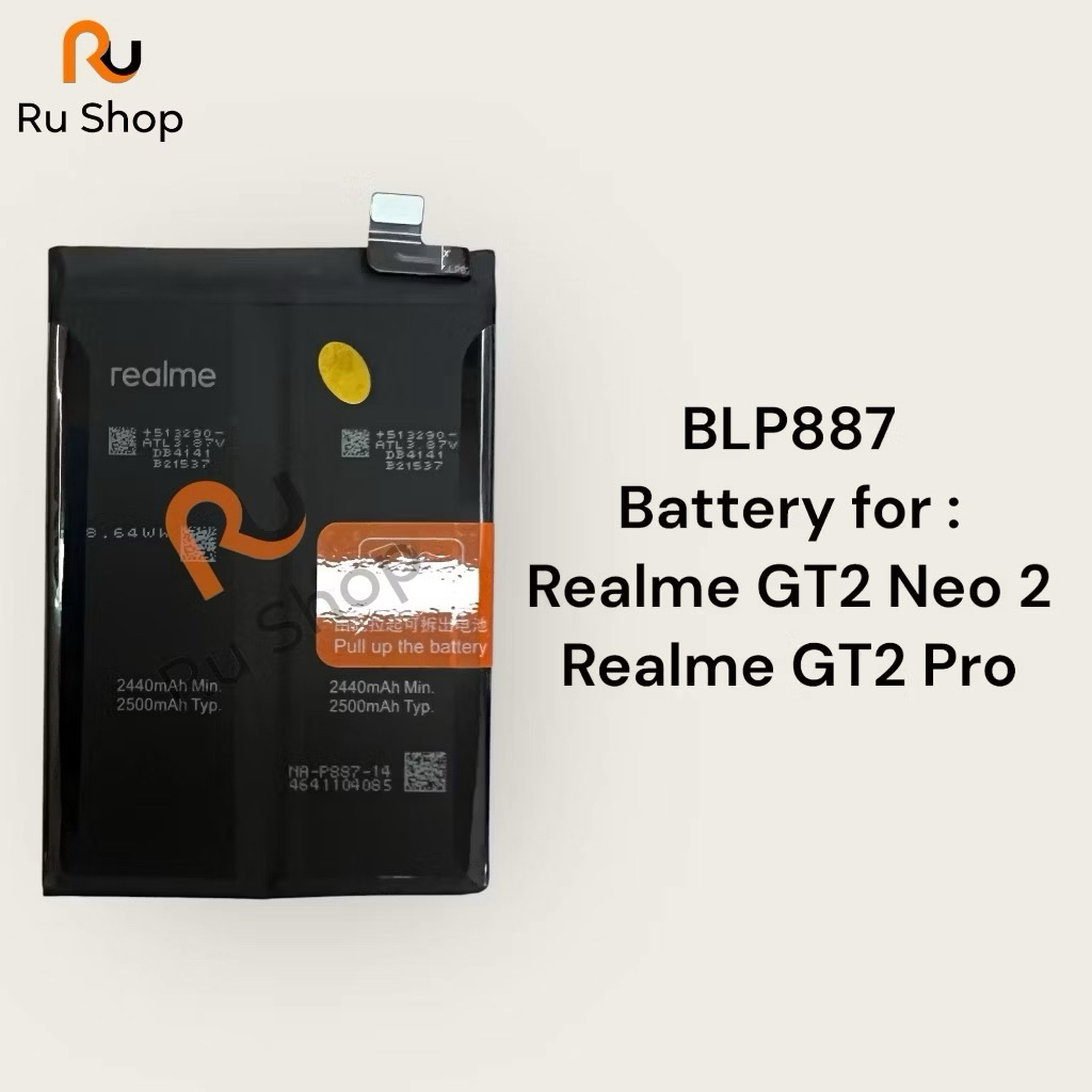 แบตเตอรี่ Realme GT2 Neo 2 / GT2 Pro RMX3370 BLP887 2500mAh ประกัน 3 เดือน