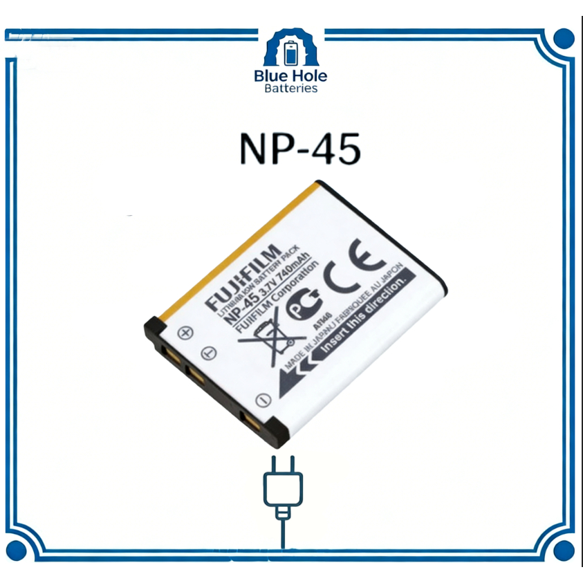 ชุดแบตเตอรี่สำรอง NP-45/NP45/NP-45A/NP-45S | เข้ากันได้กับกล้อง FinePix J20/J26/J30/Z71 ✅ Shopee Tha