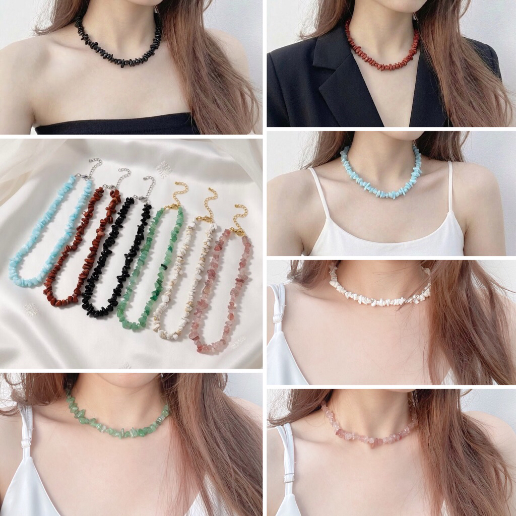 สร้อยคอหิน สินค้าพร้อมส่ง