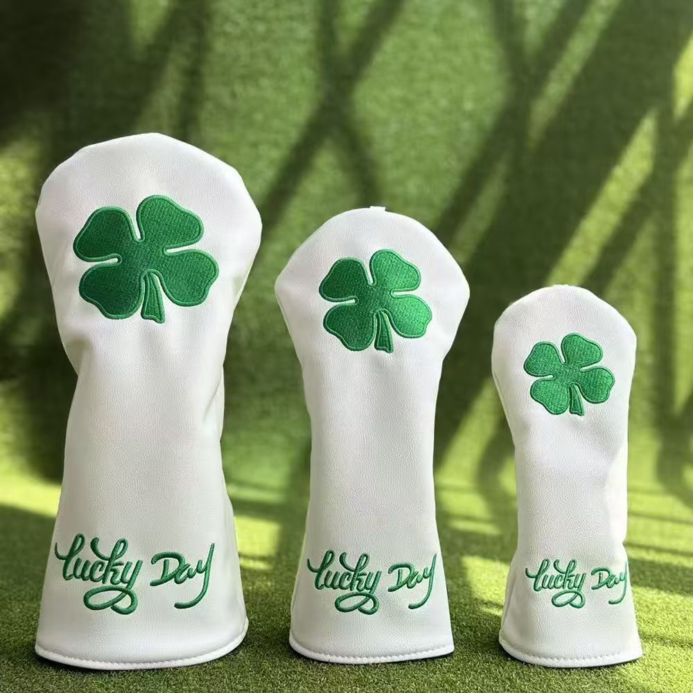 ปลอกหุ้มหัวไม้กอล์ฟ ลายดอกโคลเวอร์สีขาว (CVN012) Collection Clover Cover Driver/Fairway/Utility