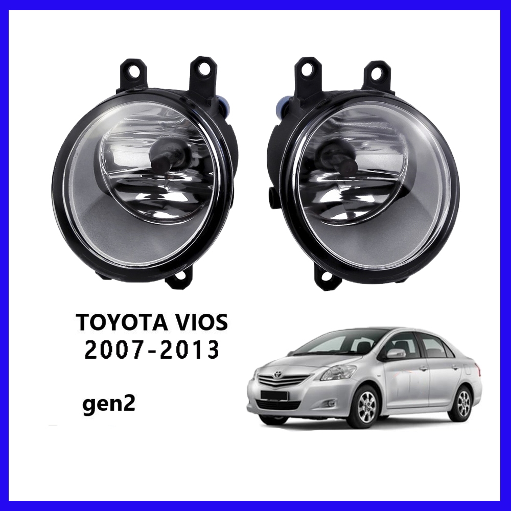 VIOS ไฟตัดหมอกรถยนต์ โคมไฟหมอกไฟหน้ากันชนด้านหน้า for TOYOTA VIOS 2007-2013(ไม่มีชุดสายไฟและสวิตช์)