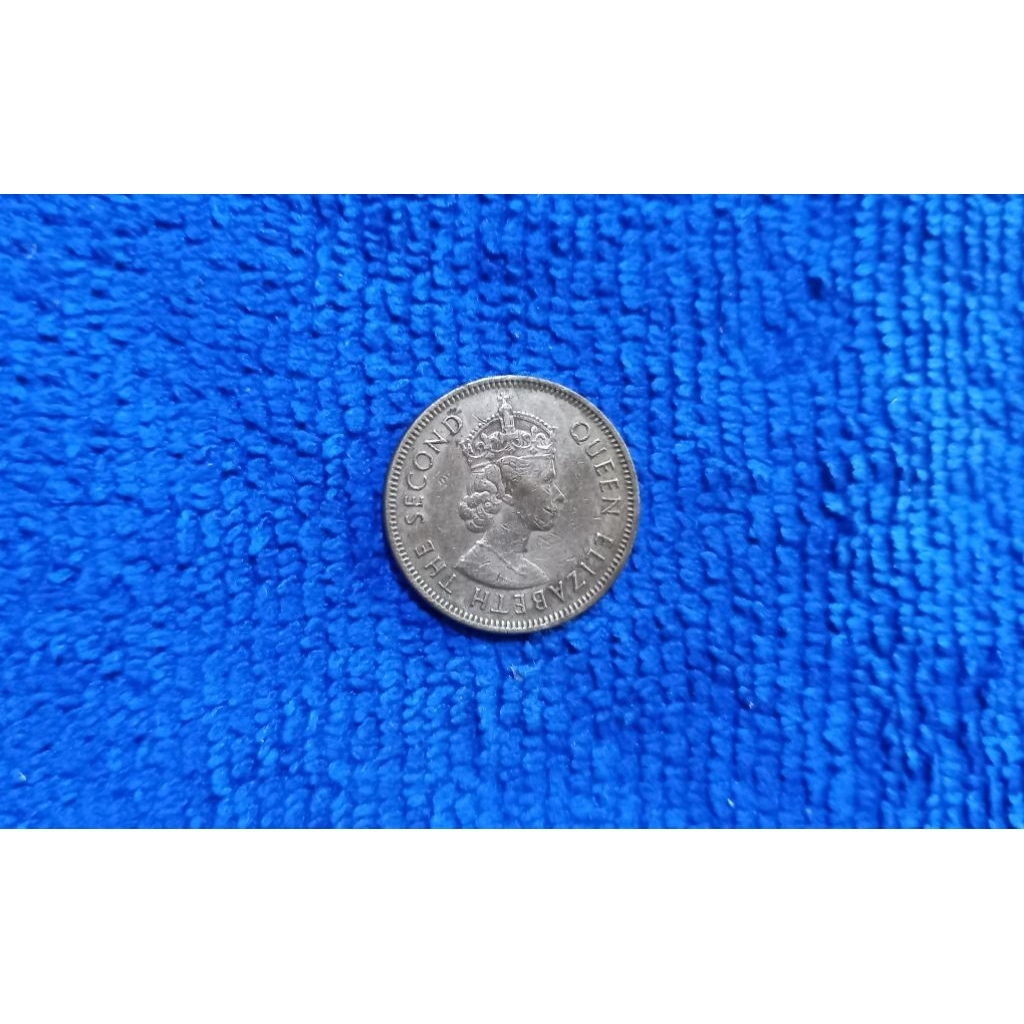 (BK-606) เหรียญ 1971  10 เซนต์ ฮ่องกง ( Hong -Kong 10 Cents )