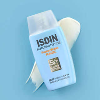 ISDIN FUSION WATER MAGIC SPF50 กันแดดเนื้อบางเบา ละลายหายไปกับผิว ไม่อุดตัน พร้อมป้องกันแสงสีฟ้า และ ฝุ่น PM2.5