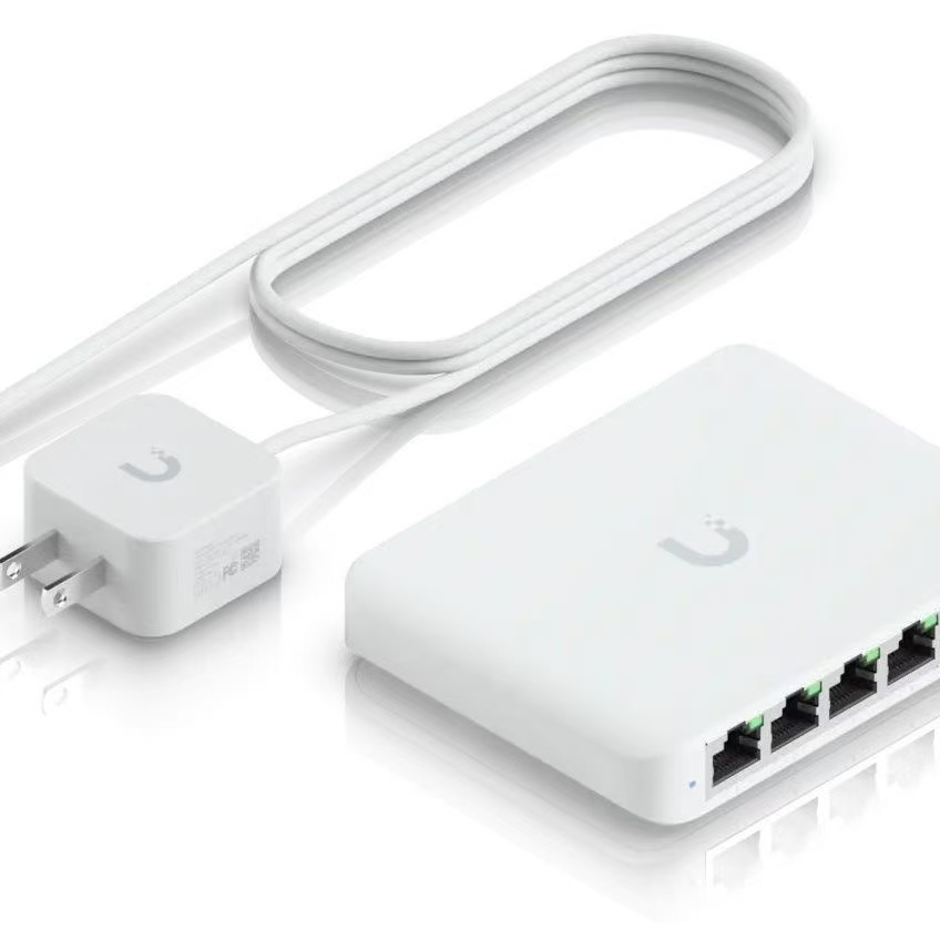 UBNT UniFi Flex Mini 2.5G USW-Flex-2.5G-5 สวิตช์เครือข่าย 5 พอร์ต 2.5G รองรับ PoE USB-C ความเร็วสูง