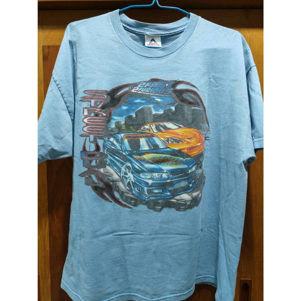 เห็นในไทย 2 ตัว เสื้อวินเทจ Fast & Furious (Fast 2) 2000's 2 Fast 2 Furious AAA Alstyle Vintage T-Sh
