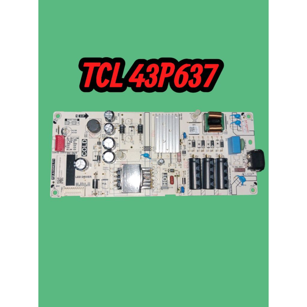 บอร์ดเพาเวอร์ซัพพลายทีวีTCLรุ่น43P637แท้ถอดสวย