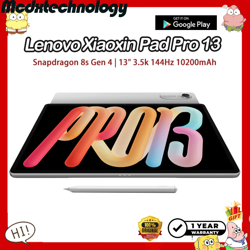 China ROM Lenovo Xiaoxin Pad Pro 13 2026 Snapdragon 8s Gen 4 13" 3.5k 144Hz 10200mAh Lenovo Xiaoxin 
