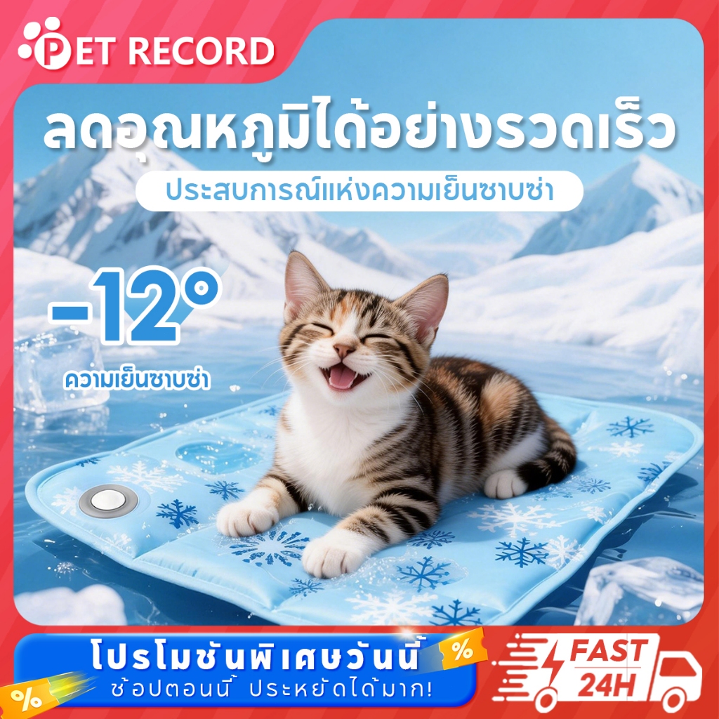【Pet Record】 ❄️ ที่นอนเย็นสัตว์เลี้ยง แผ่นเจลเย็นสัตว์เลี้ยง เบาะนอนเย็นสบายสัตว์เลี้ยง เย็นสบายมาก ใช้ได้ทั้งแมวและสุนั