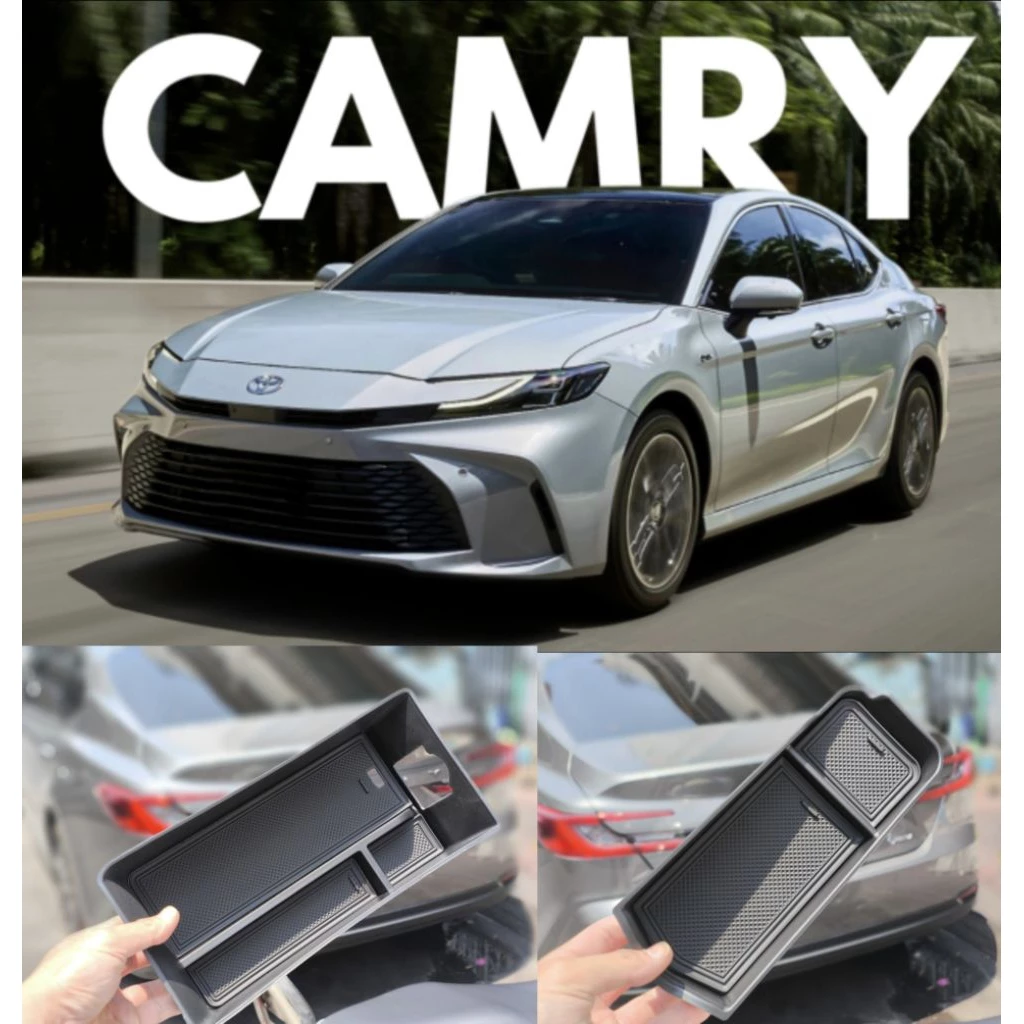 ‼️พร้อมส่ง‼️CAMRY 2024-2026 ACV80 ชั้นเก็บของที่วางแขน ชั้นเก็บของด้านหน้า พร้อมซิลิโคลนกันลื่น เรียบหรูดูแพง❌ตรงรุ่น❌