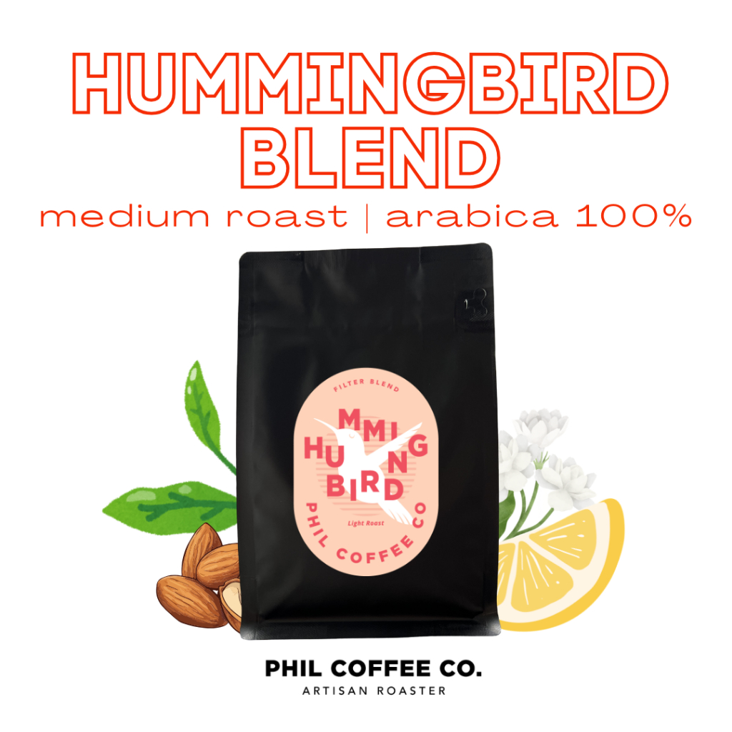 เมล็ดกาแฟคั่วอ่อนกลาง Hummingbird Blend 200g อาราบิก้า 100%