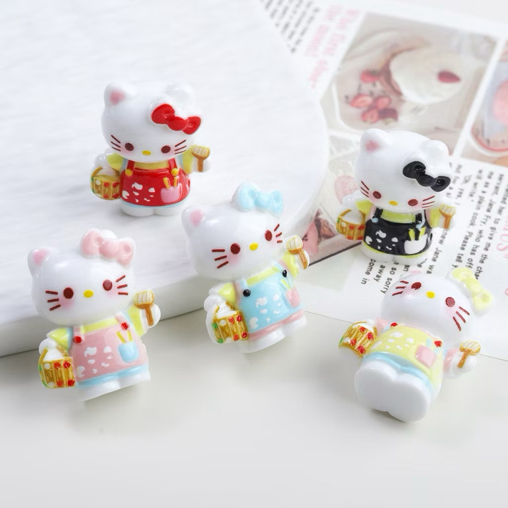 [พร้อมส่ง TH🇹🇭] 5 ตัว เฮลโลคิตตี้น่ารัก เรซิ่นเคลือบเงา งานสะสม 🎁ของขวัญ DIY