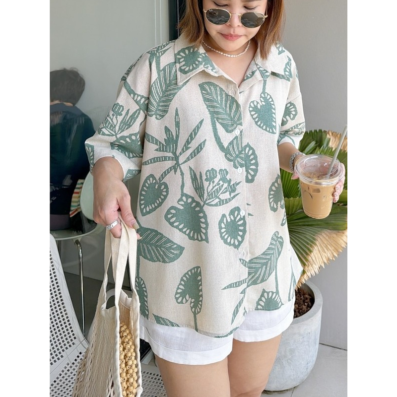 AMCORNER🌼🌼Linen summer shirt🌼🌼 ผ้าlinen  เนื้อดี ใส่สบาย เสื้อสงกรานต์