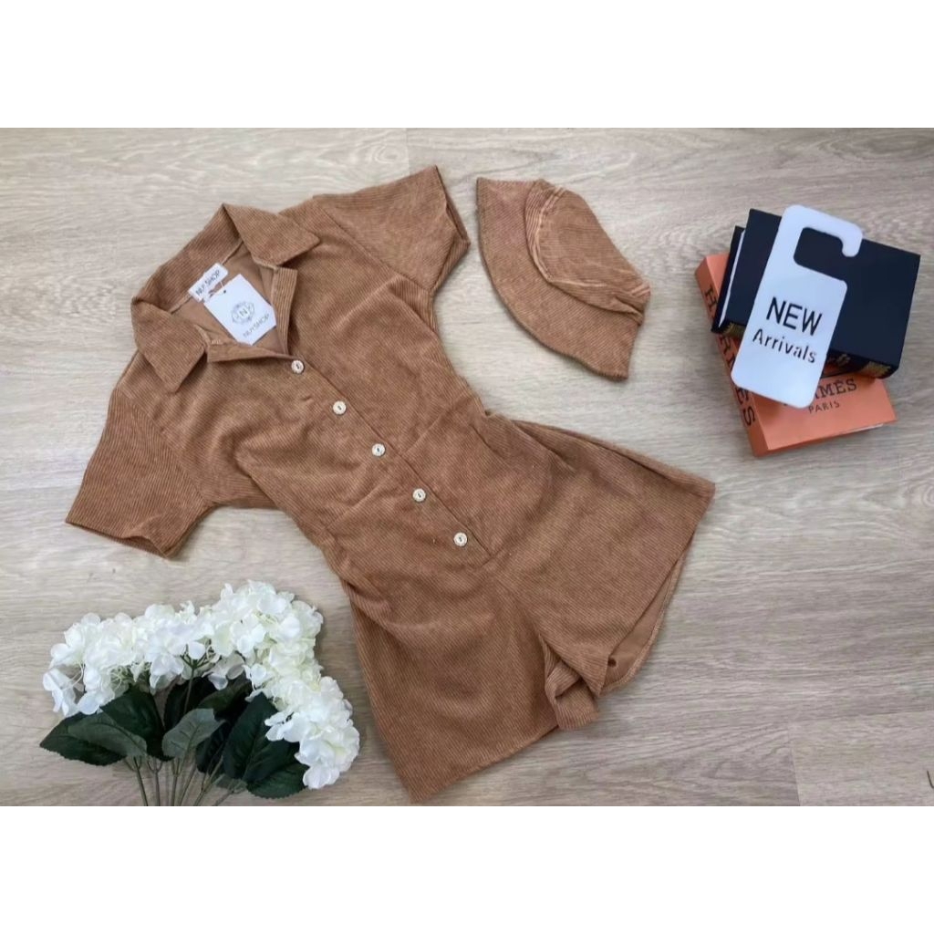 ชุดจั้มผ้าลูกฝูก' มีหมวกได้2ชิ้น 🏷️NUY SHOP.