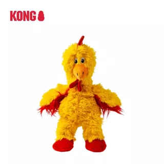 KONG Knots Chicken ของเล่นสุนัข ตุ๊กตาไก่ เชือกด้านใน มีเสียง ขนาด: S / M-L