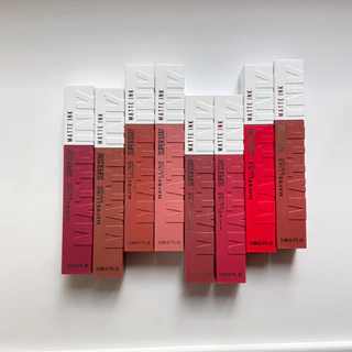 (แพ็คเกจใหม่)Maybelline Superstay Matte Ink Liquid Lipstick ลิปจิ้มจุ่มเนื้อแมท เมย์เบลลีนซุปเปอร์สเตย์ แมท อิ้งค์ 5 ml